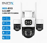 INOX-X113 3+3+3MP 3 LENSLİ WİFİ PTZ KAMERA 3 mp x 3 kameraya sahip - 1